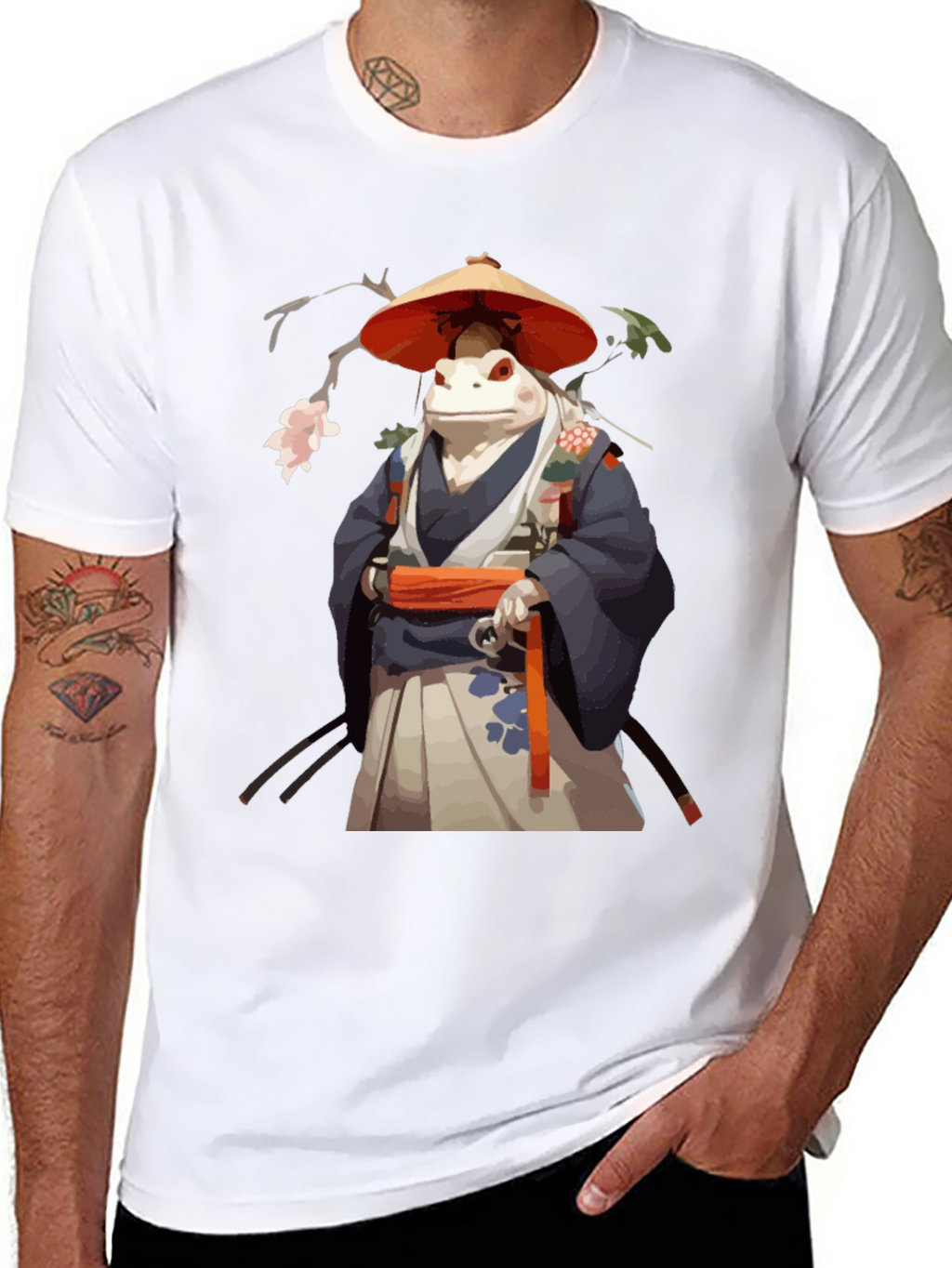Frog Samurai T-Shirt - Cool Unique Design