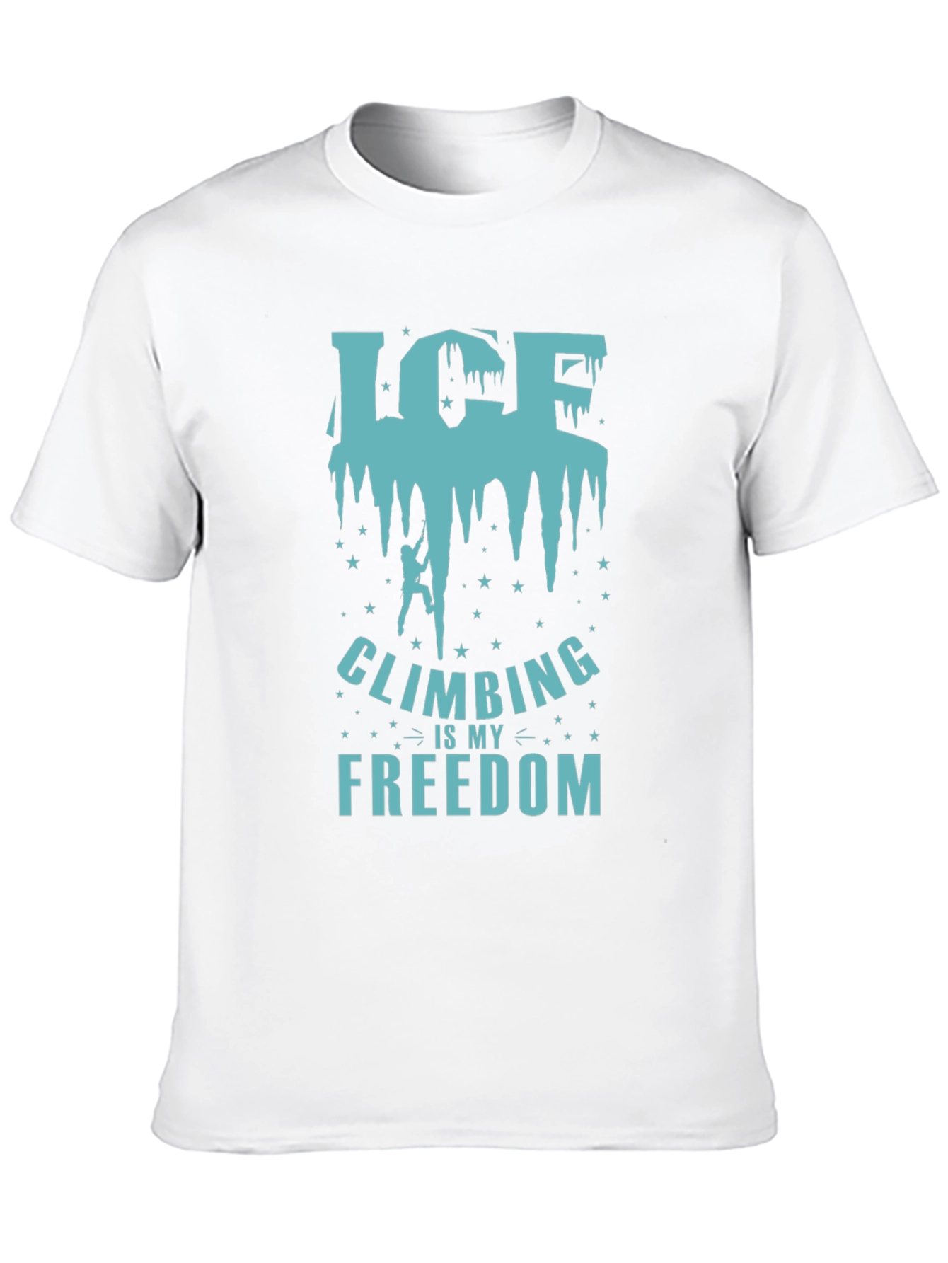 Ice Climbing Freedom Graphic Tee - Mens Black T-Shirt