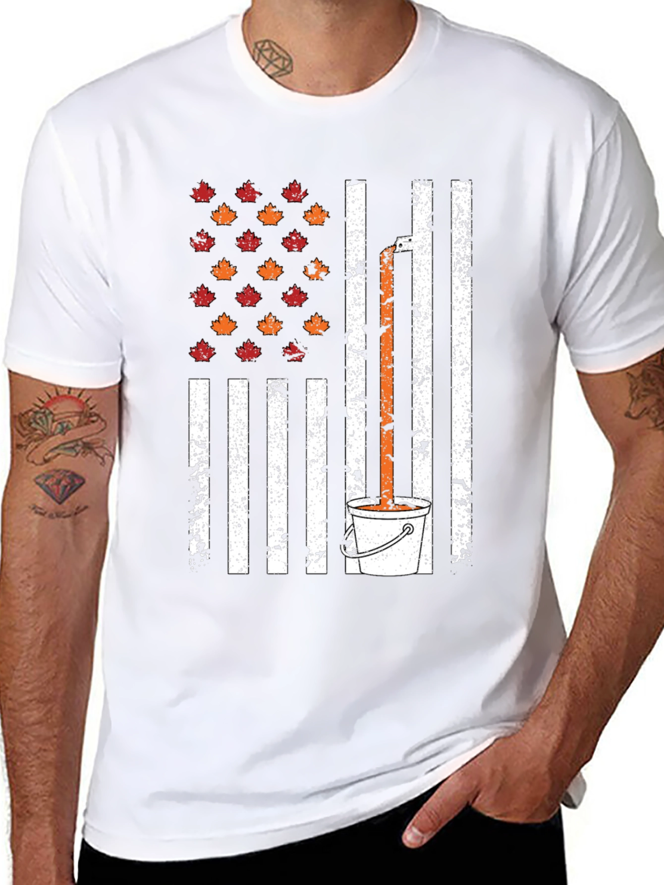 Maple Syrup American Flag T-Shirt