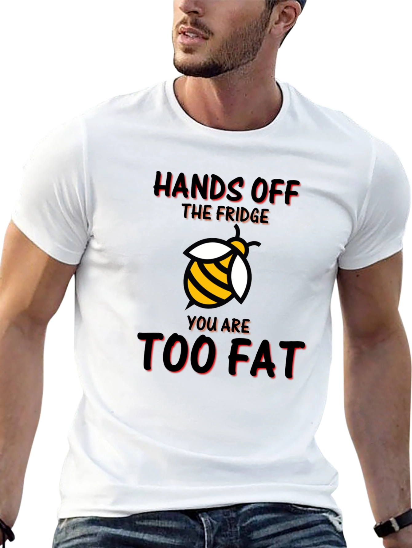 Funny Hands Off The Fridge Bee Graphic T-Shirt