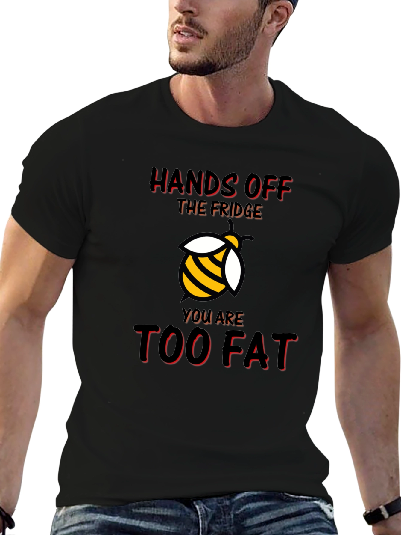 Funny Hands Off The Fridge Bee Graphic T-Shirt