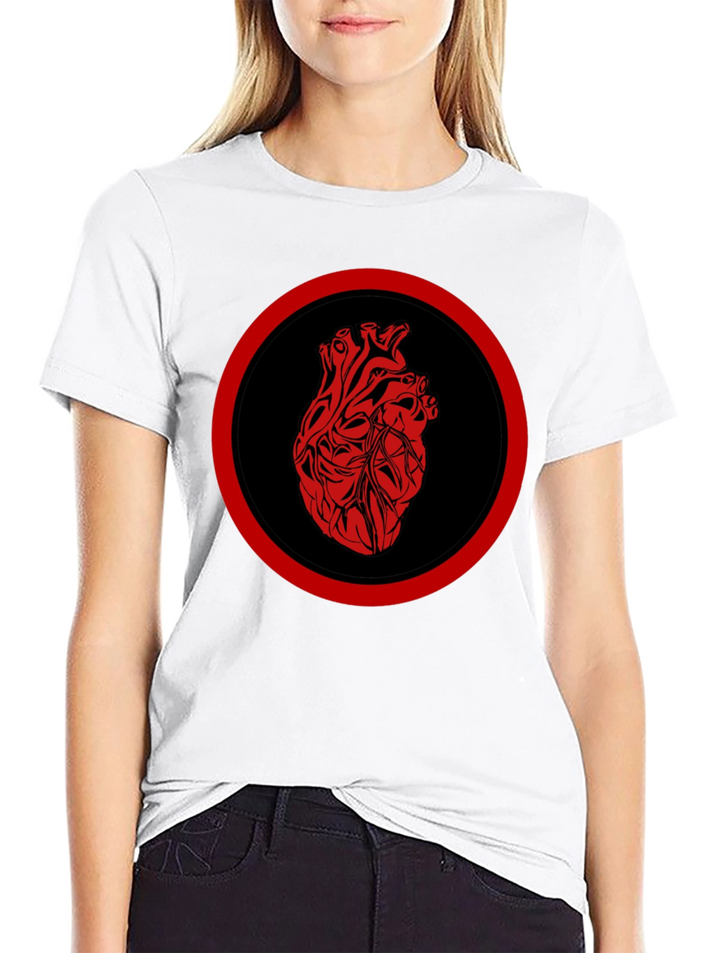 Anatomical Heart Graphic Tee - Black