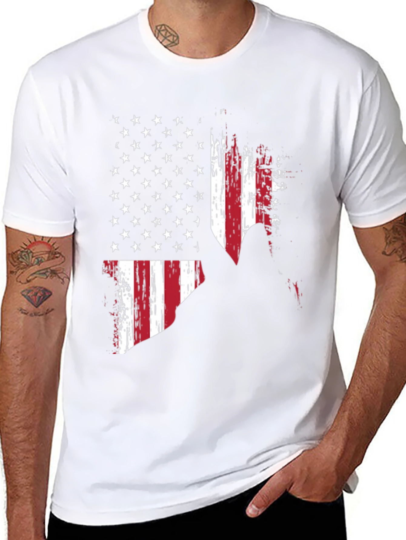 American Flag Patriotic Mens T-Shirt