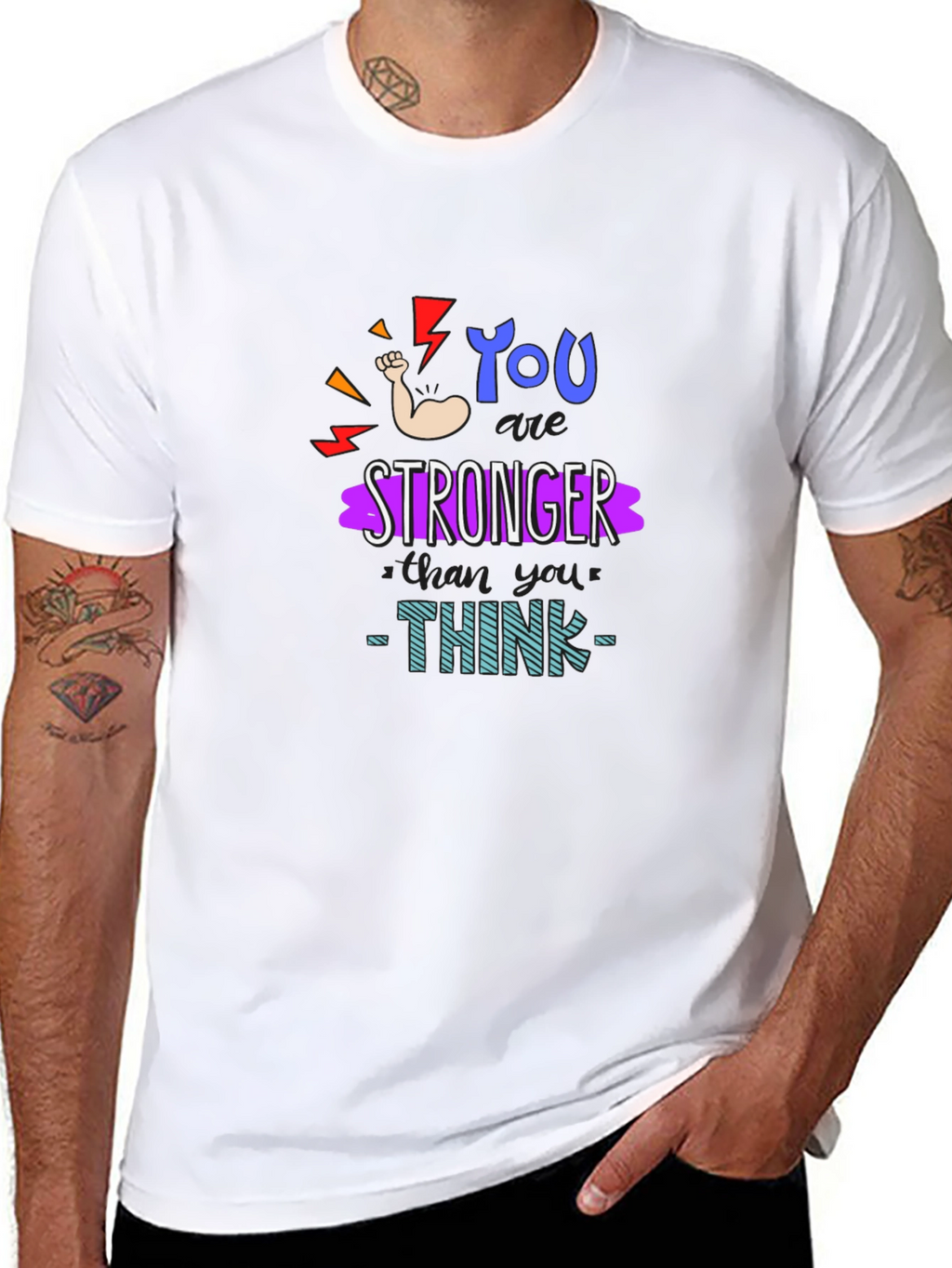 Motivational You Are Stronger Graphic T-Shirt