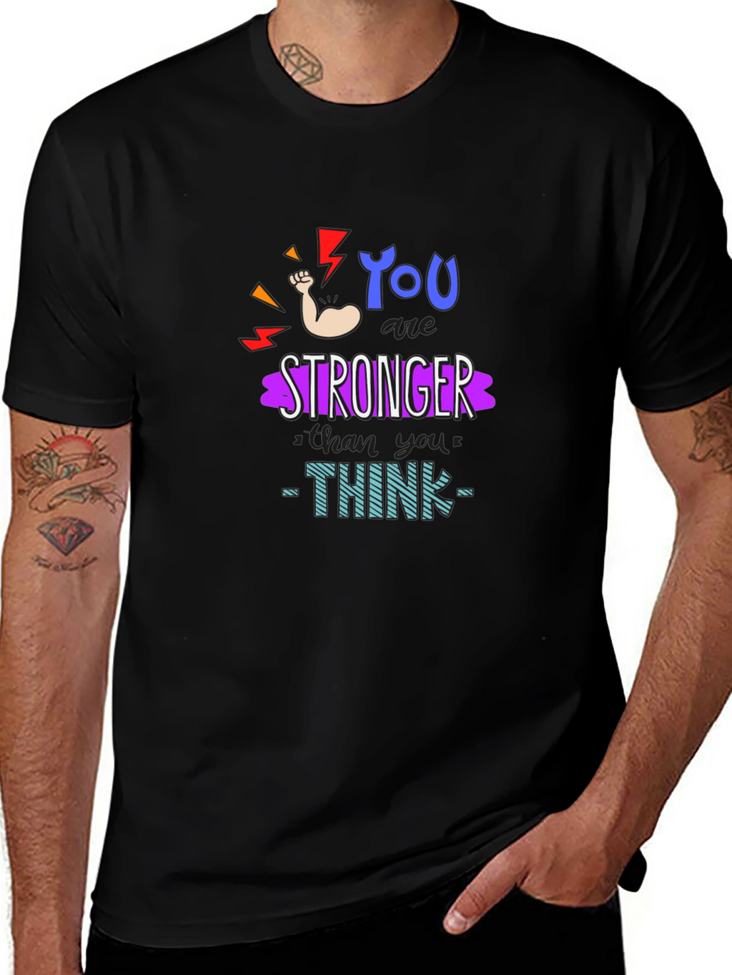 Motivational You Are Stronger Graphic T-Shirt