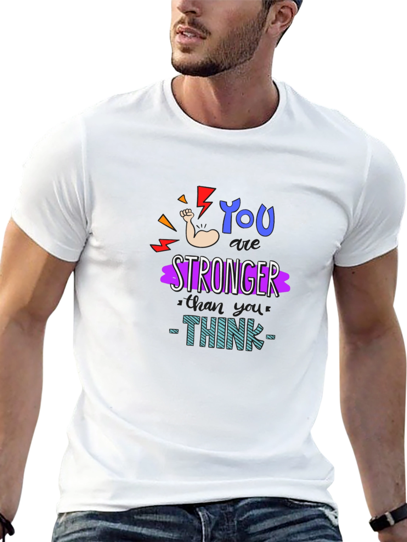 Motivational You Are Stronger Graphic T-Shirt