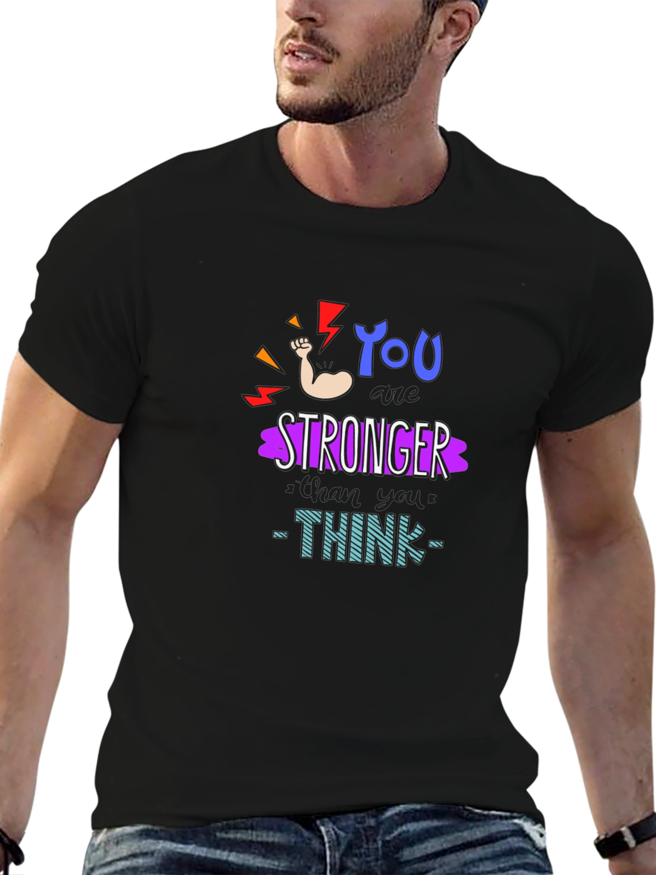 Motivational You Are Stronger Graphic T-Shirt