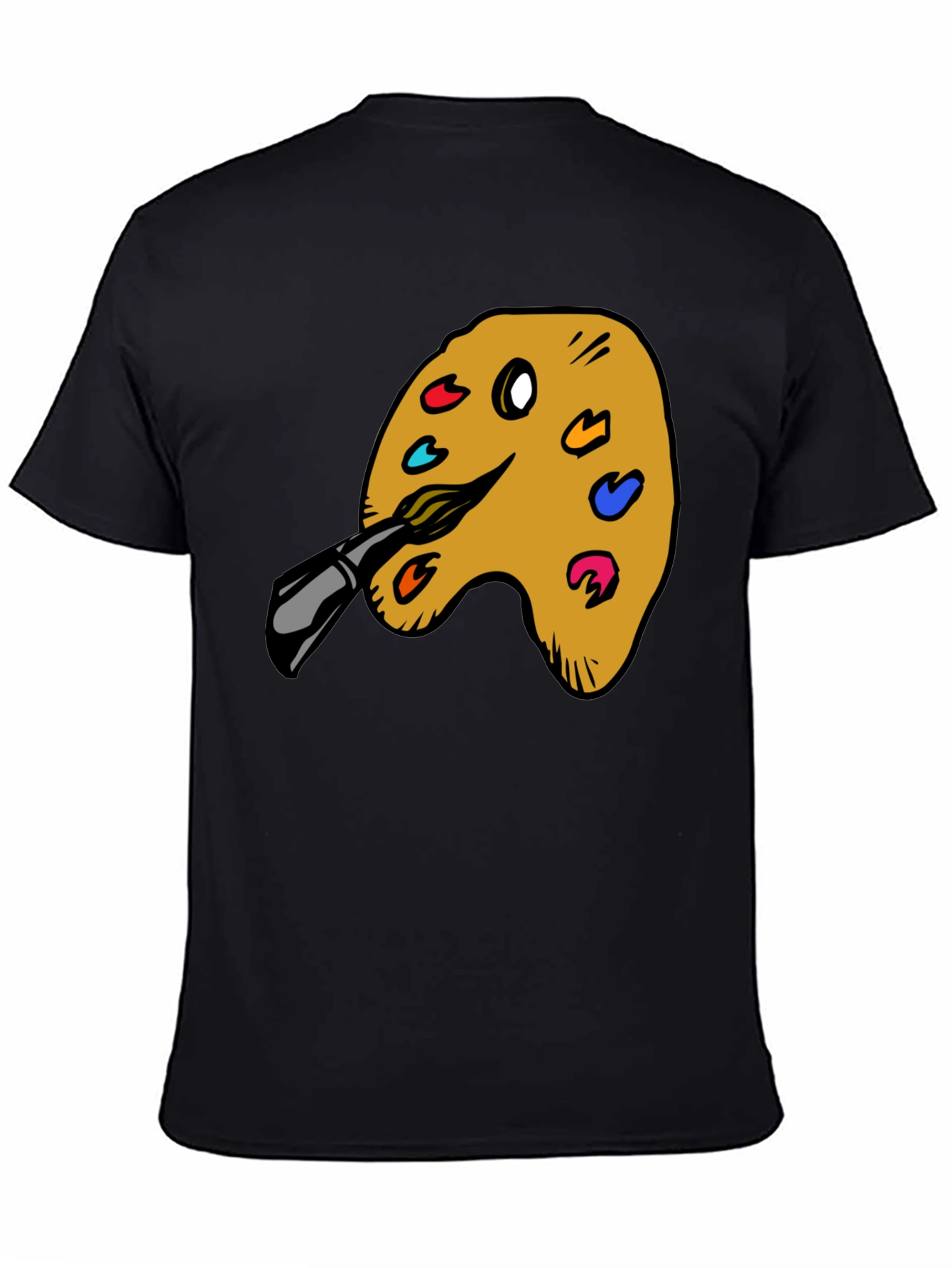 Artists Palette Graphic Tee - Black Cotton Blend Shirt