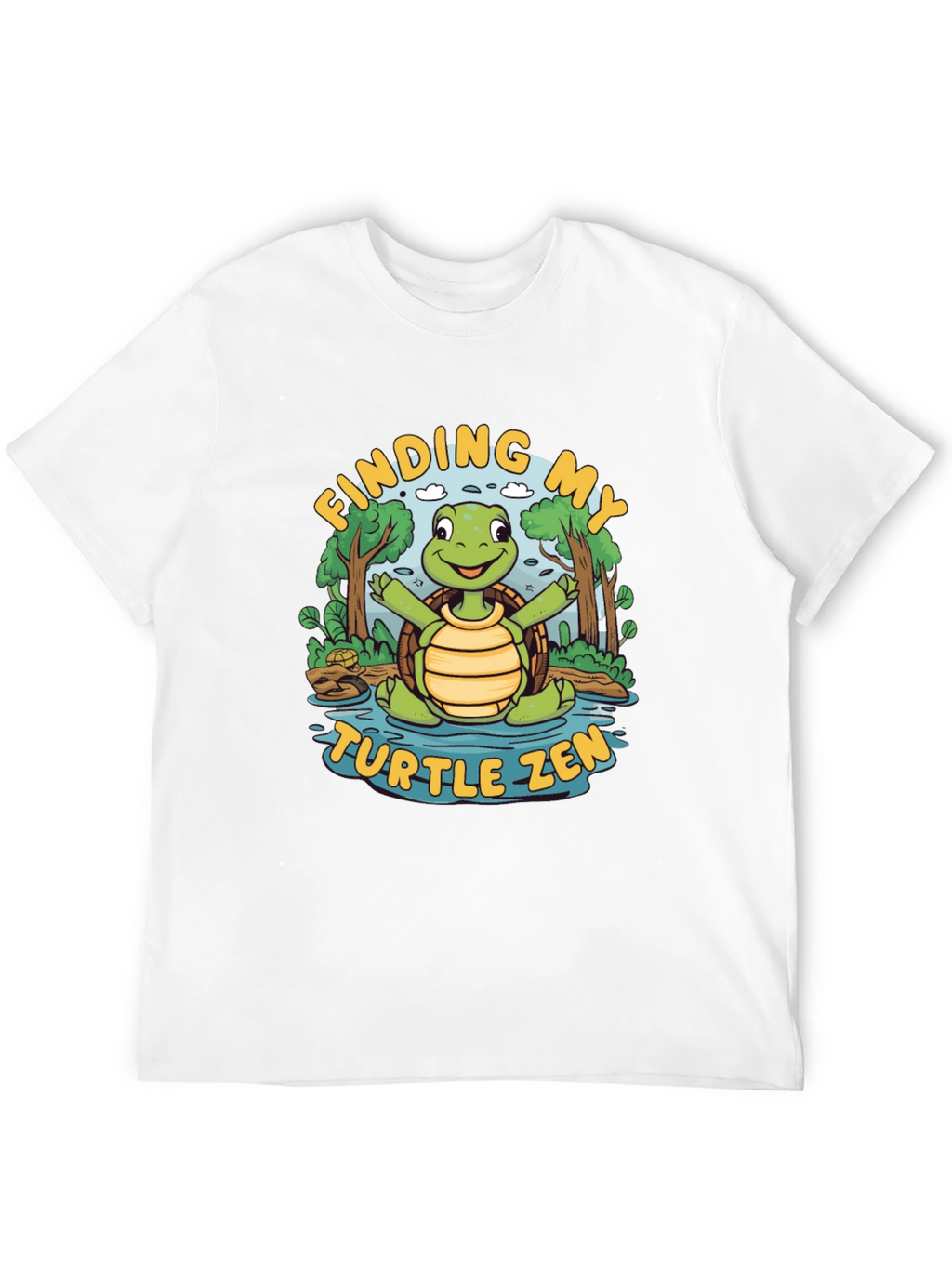 Finding My Turtle Zen Black T-Shirt