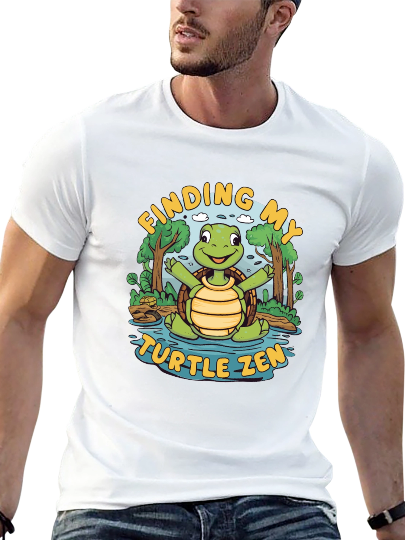Finding My Turtle Zen Black T-Shirt