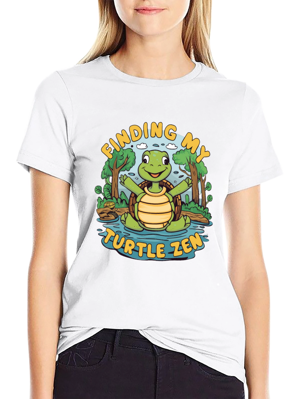 Finding My Turtle Zen Black T-Shirt