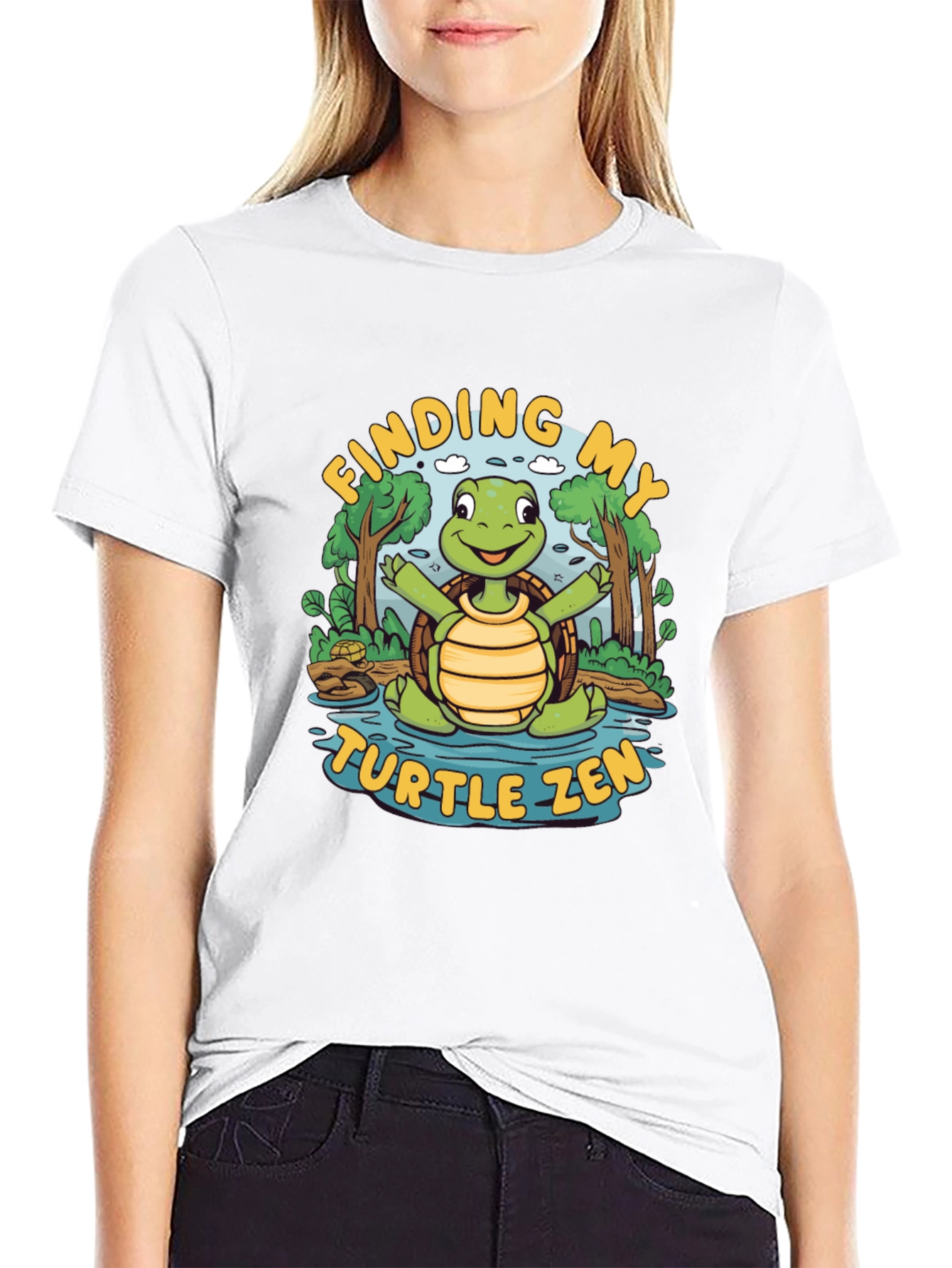 Finding My Turtle Zen Black T-Shirt