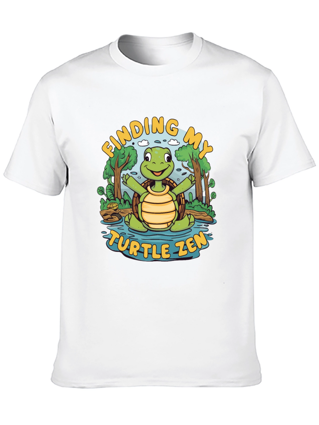 Finding My Turtle Zen Black T-Shirt