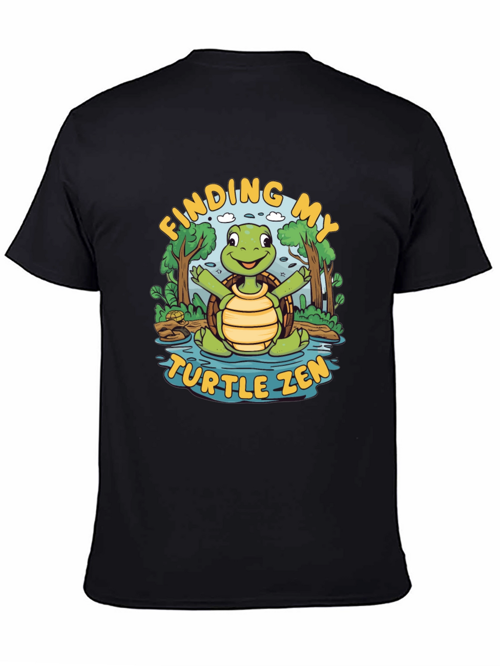 Finding My Turtle Zen Black T-Shirt