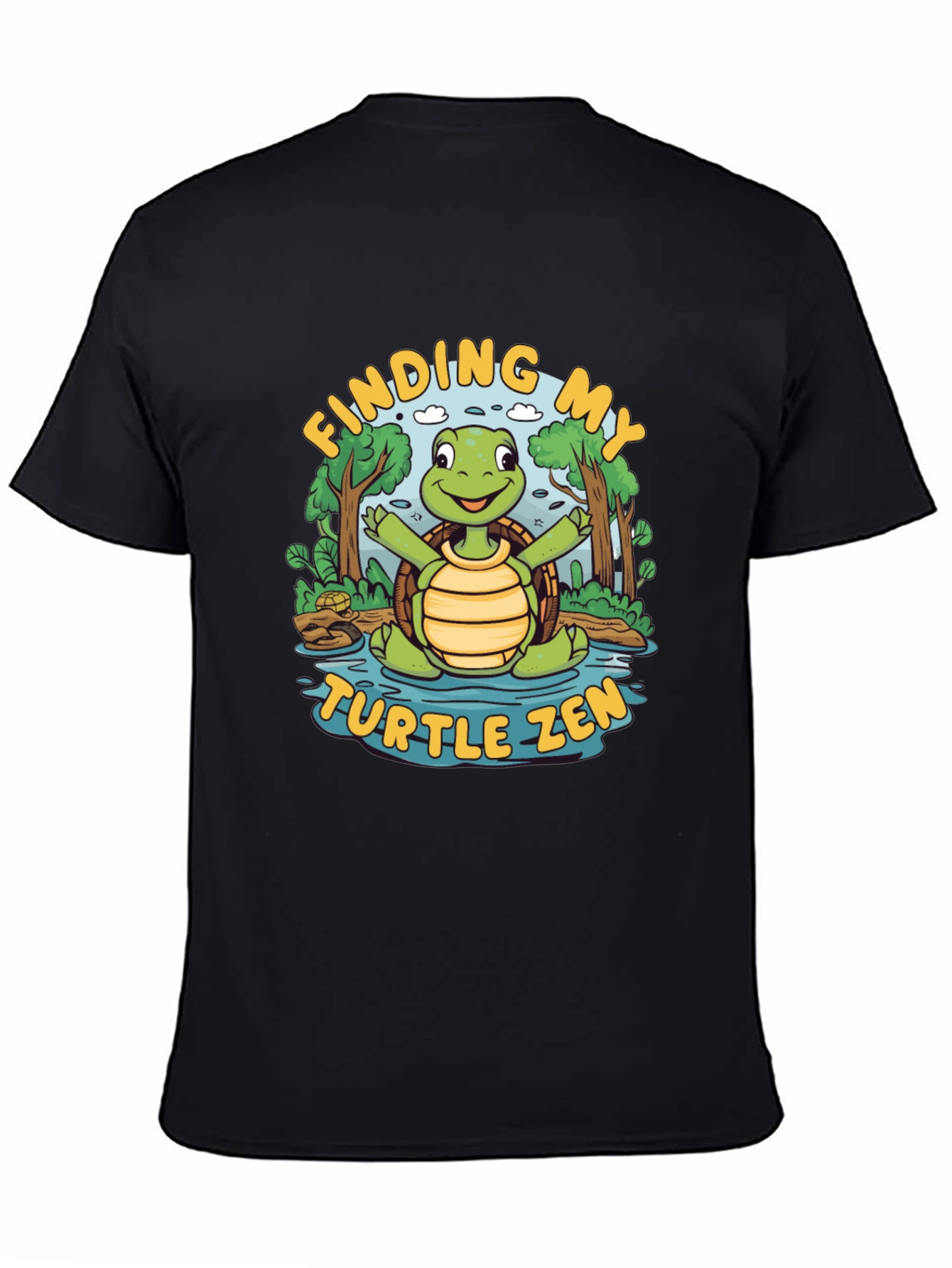 Finding My Turtle Zen Black T-Shirt