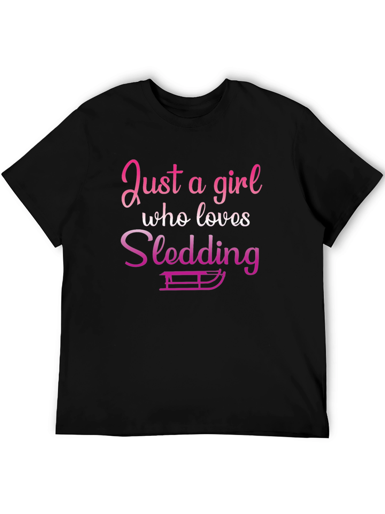 Just a Girl Who Loves Sledding T-Shirt