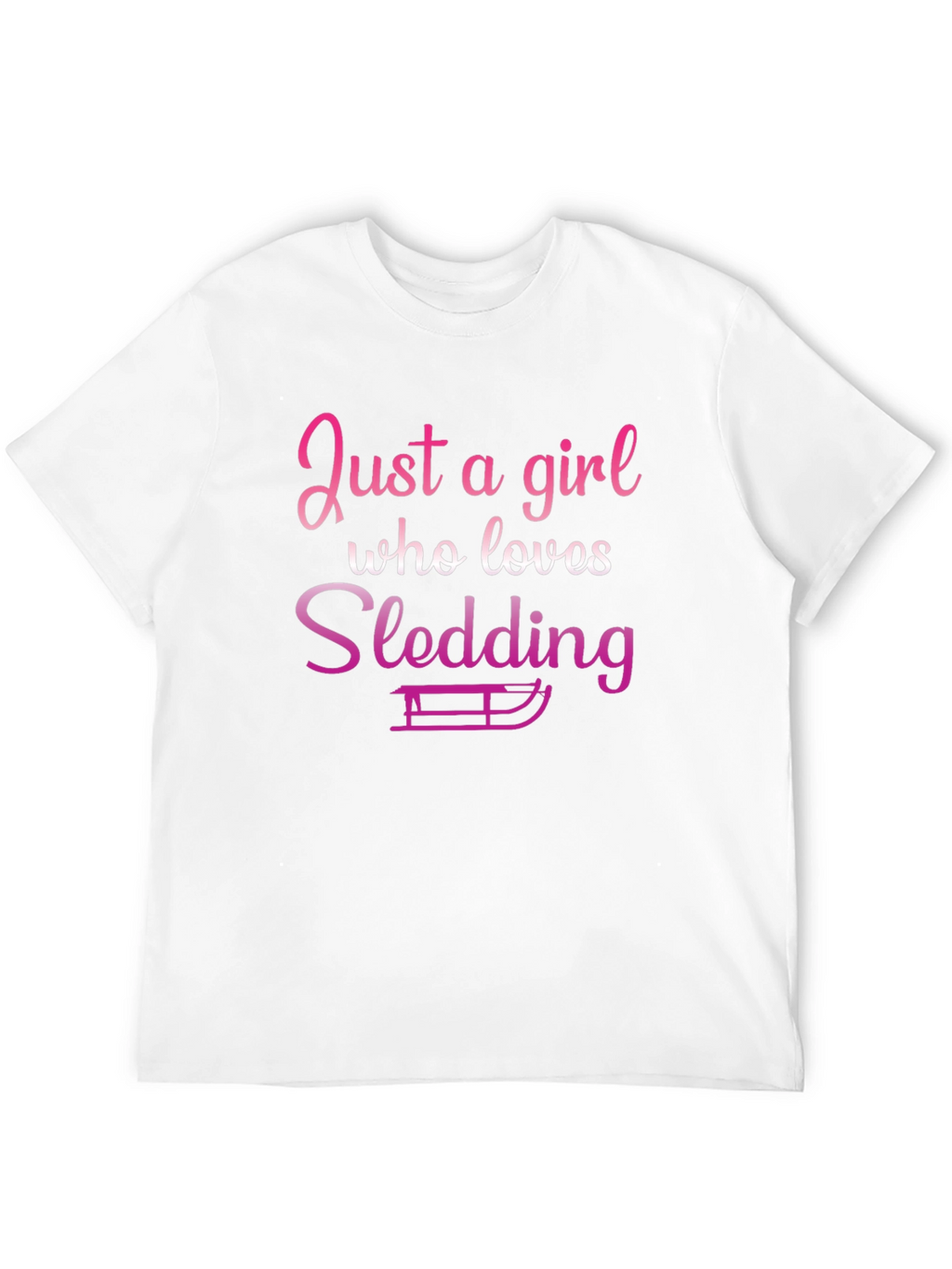 Just a Girl Who Loves Sledding T-Shirt