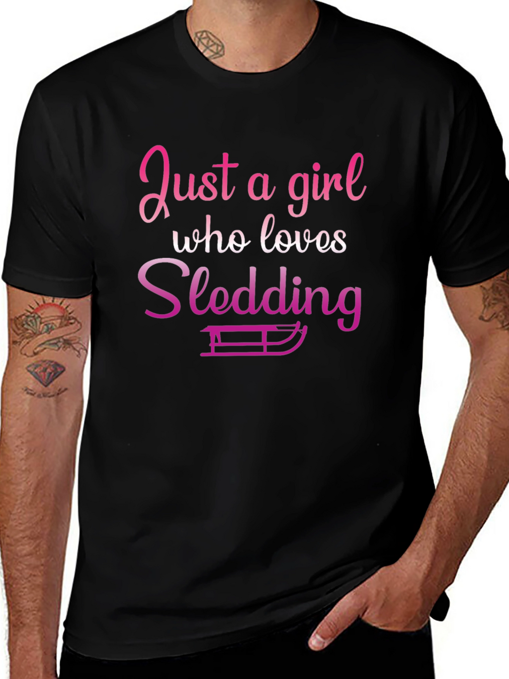 Just a Girl Who Loves Sledding T-Shirt