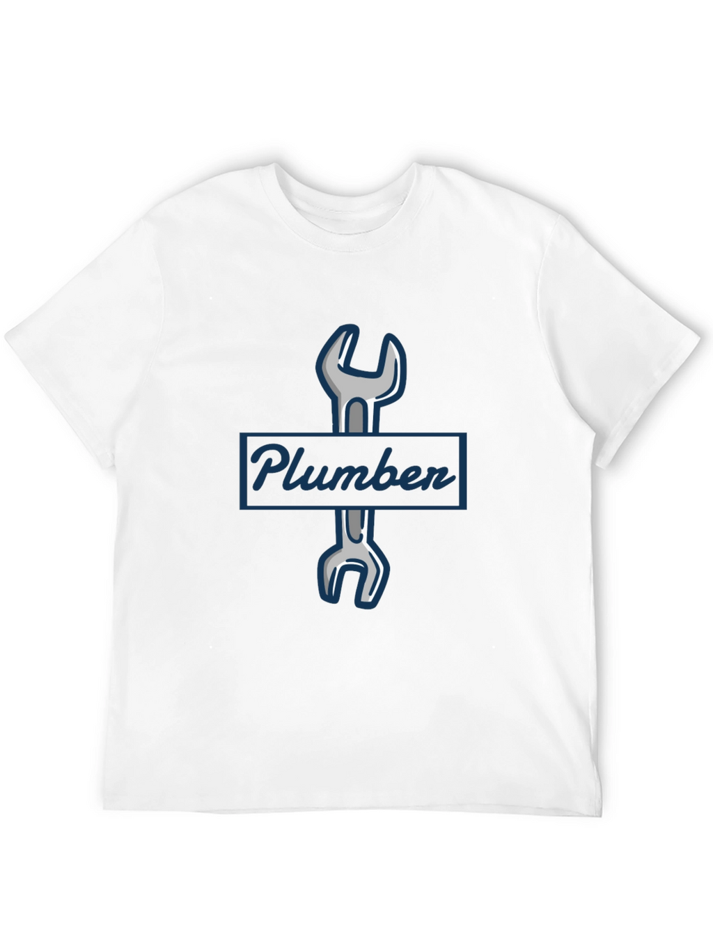 Plumber Wrench Graphic T-Shirt - Black
