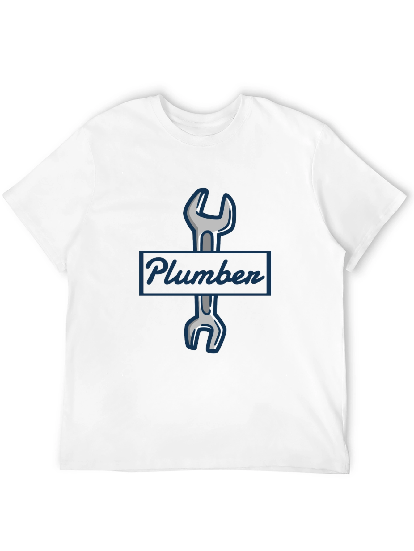 Plumber Wrench Graphic T-Shirt - Black