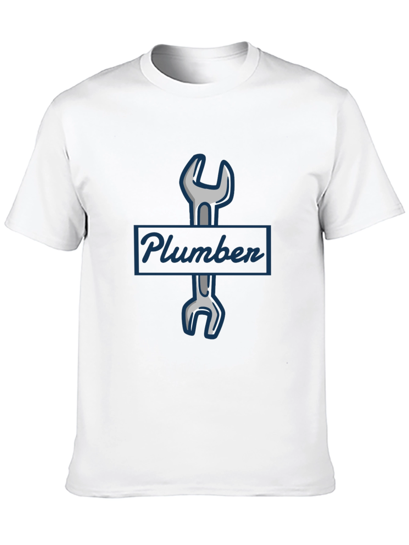Plumber Wrench Graphic T-Shirt - Black