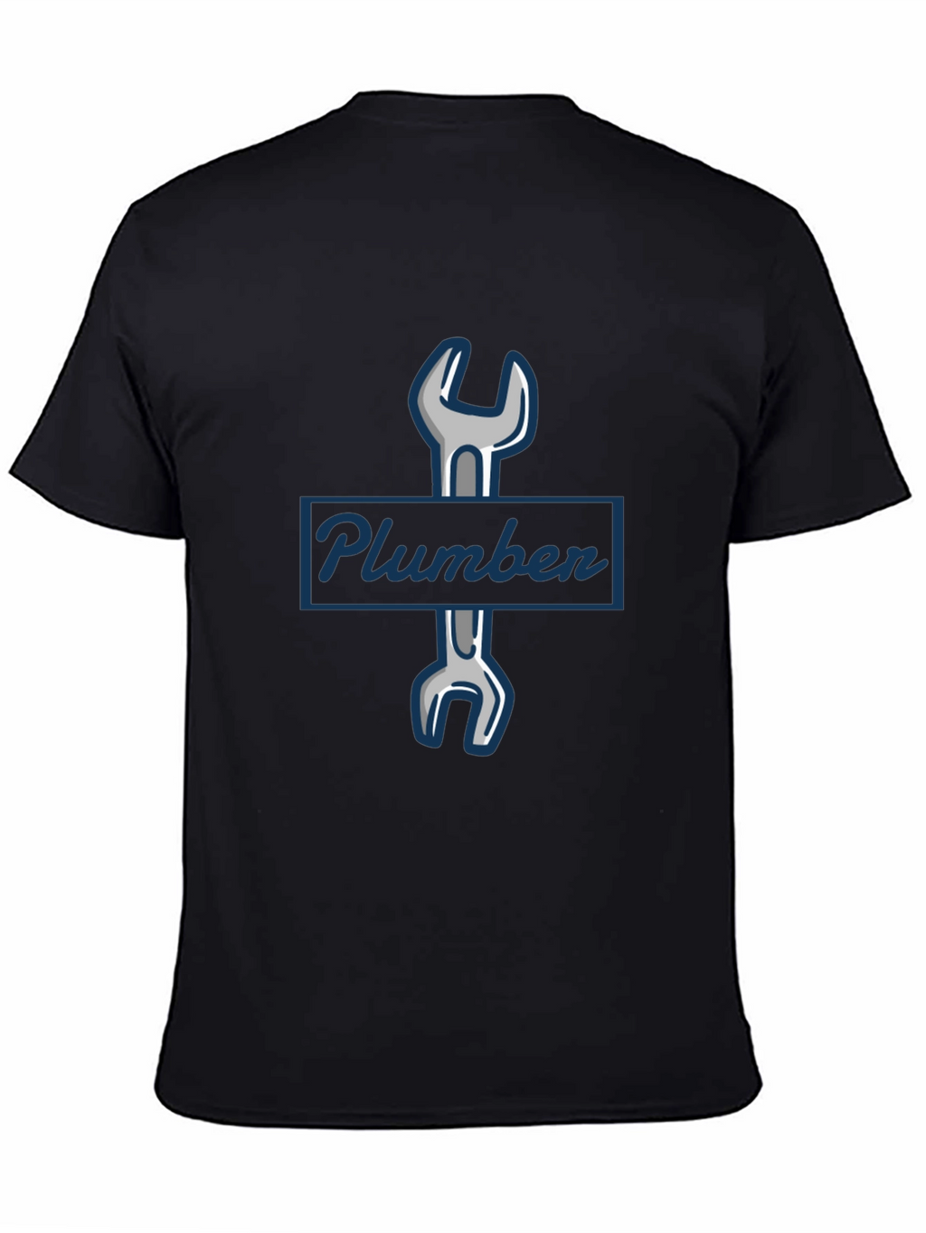 Plumber Wrench Graphic T-Shirt - Black