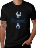 Plumber Wrench Graphic T-Shirt - Black