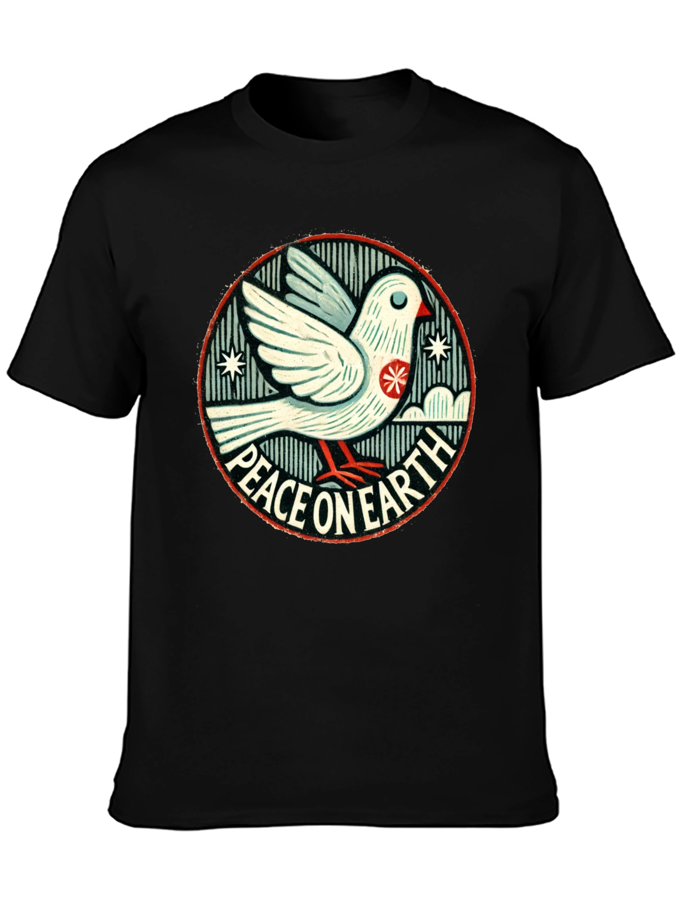 Peace On Earth Graphic Tee - Dove of Peace T-Shirt