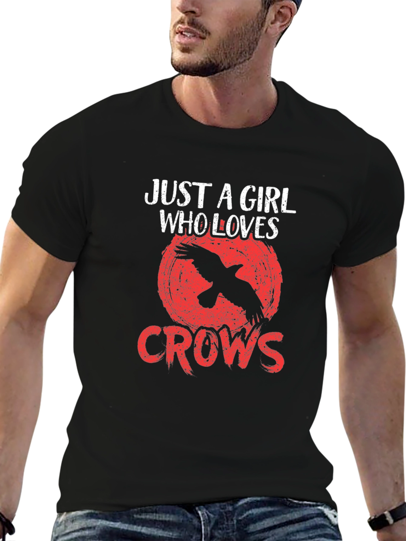 Just a Girl Who Loves Crows Graphic Tee