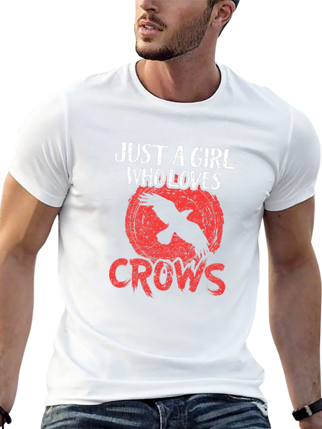 Just a Girl Who Loves Crows Graphic Tee
