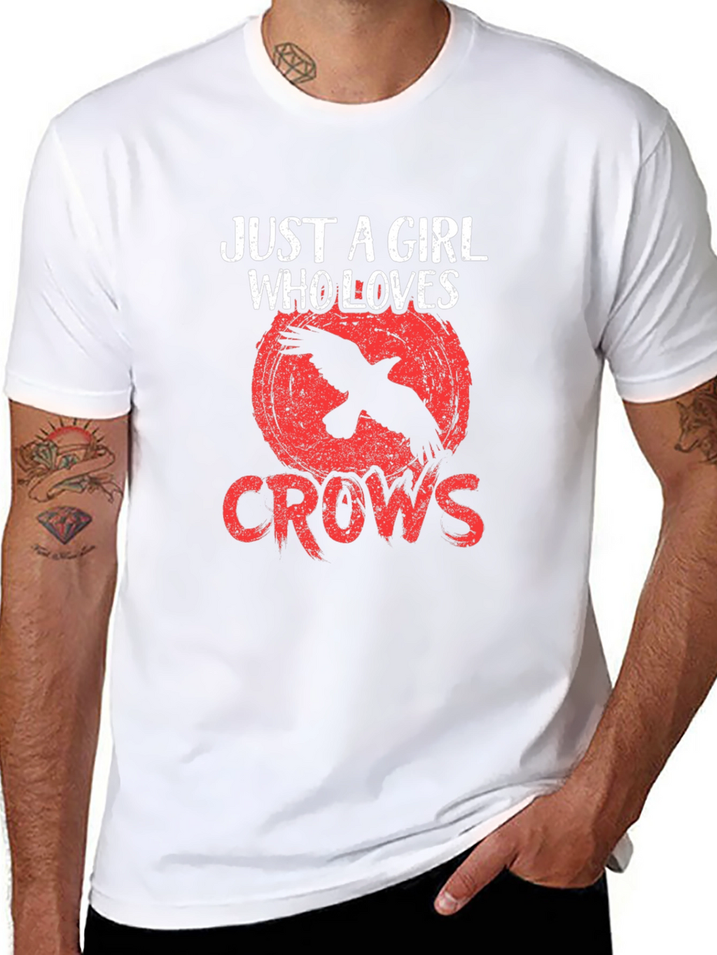 Just a Girl Who Loves Crows Graphic Tee