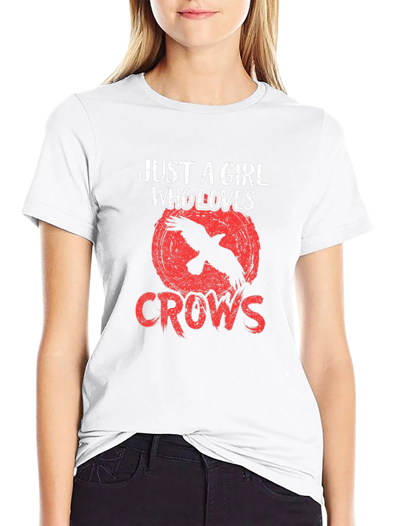 Just a Girl Who Loves Crows Graphic Tee