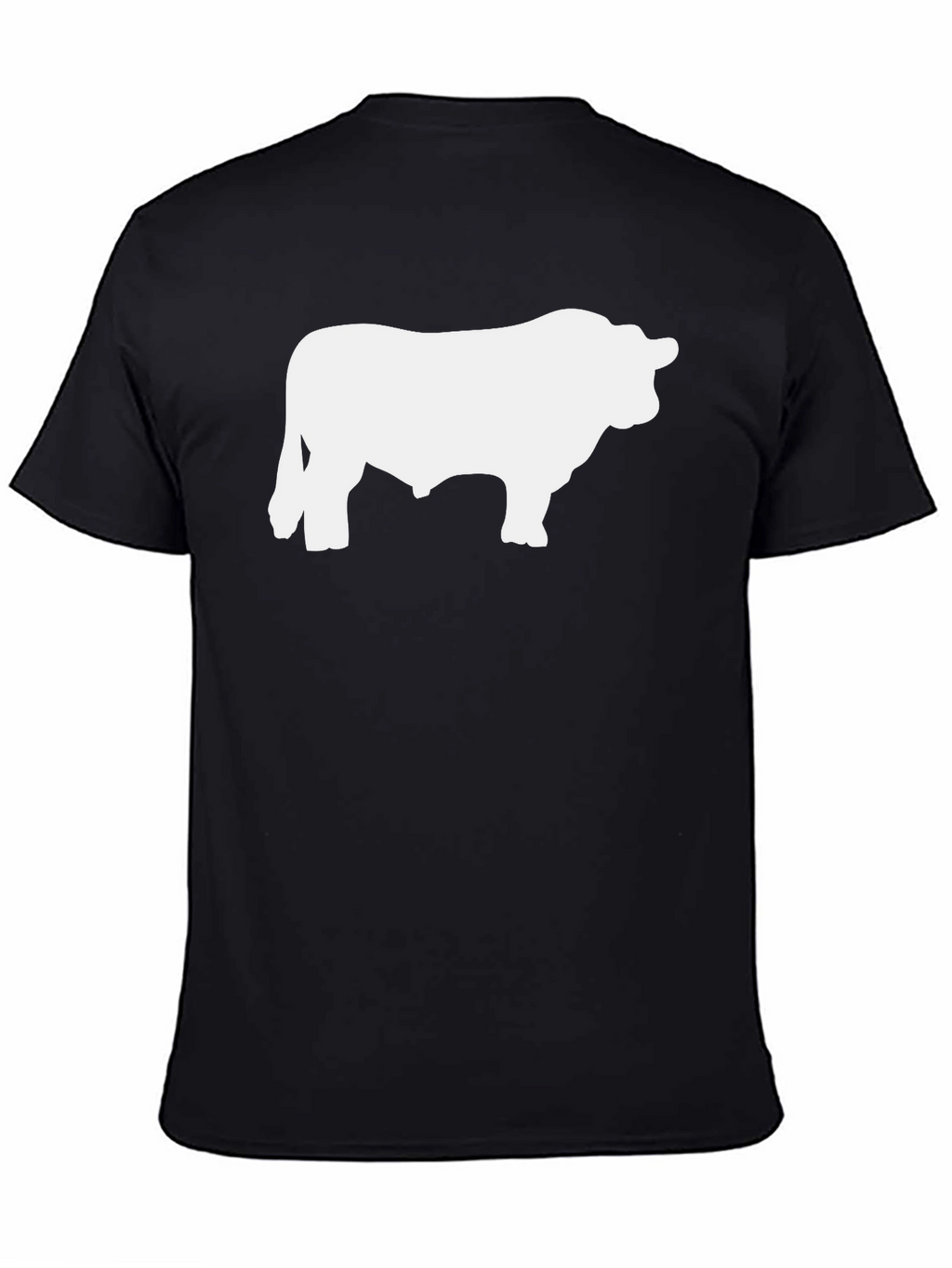 Bull Silhouette Graphic Tee - Black