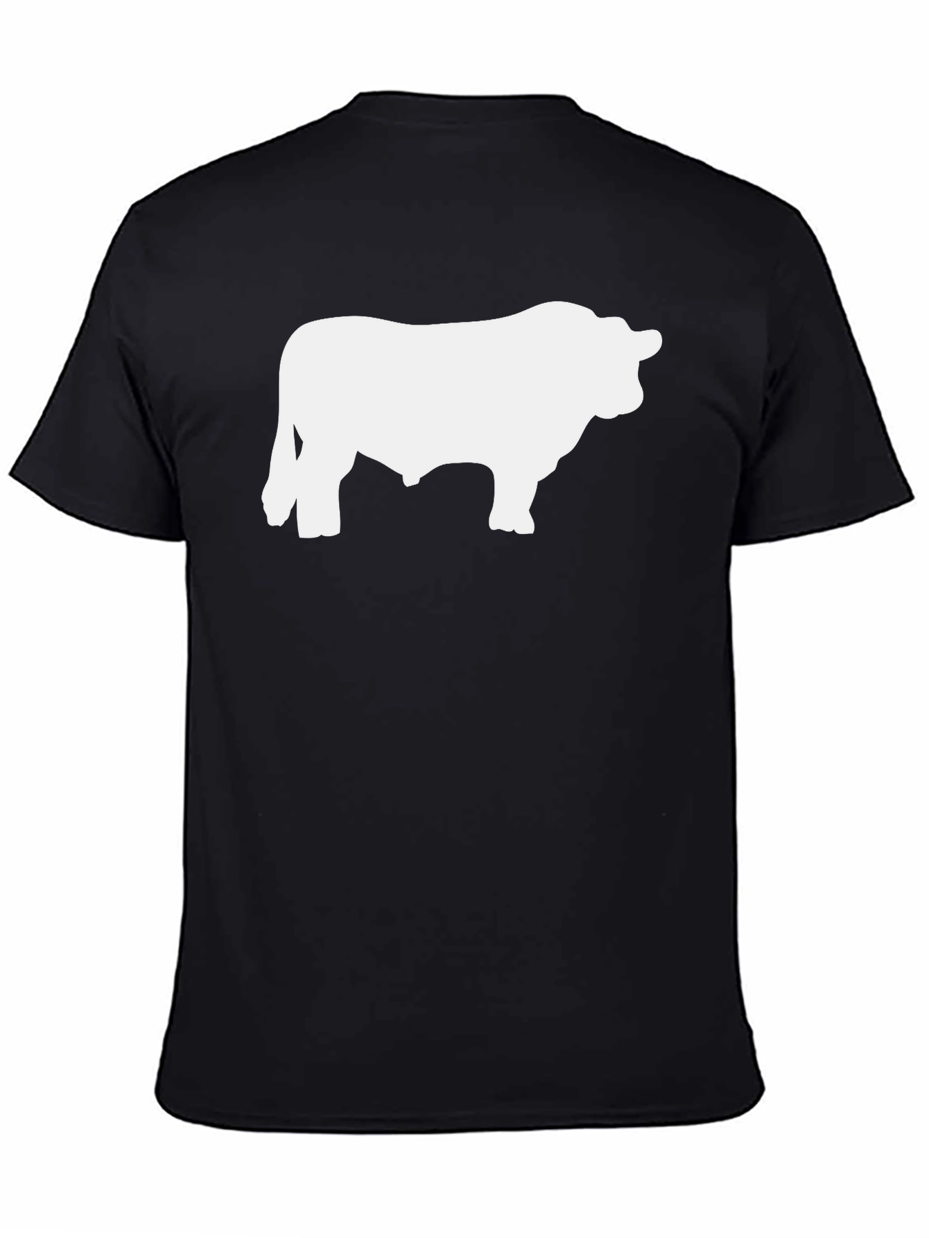 Bull Silhouette Graphic Tee - Black