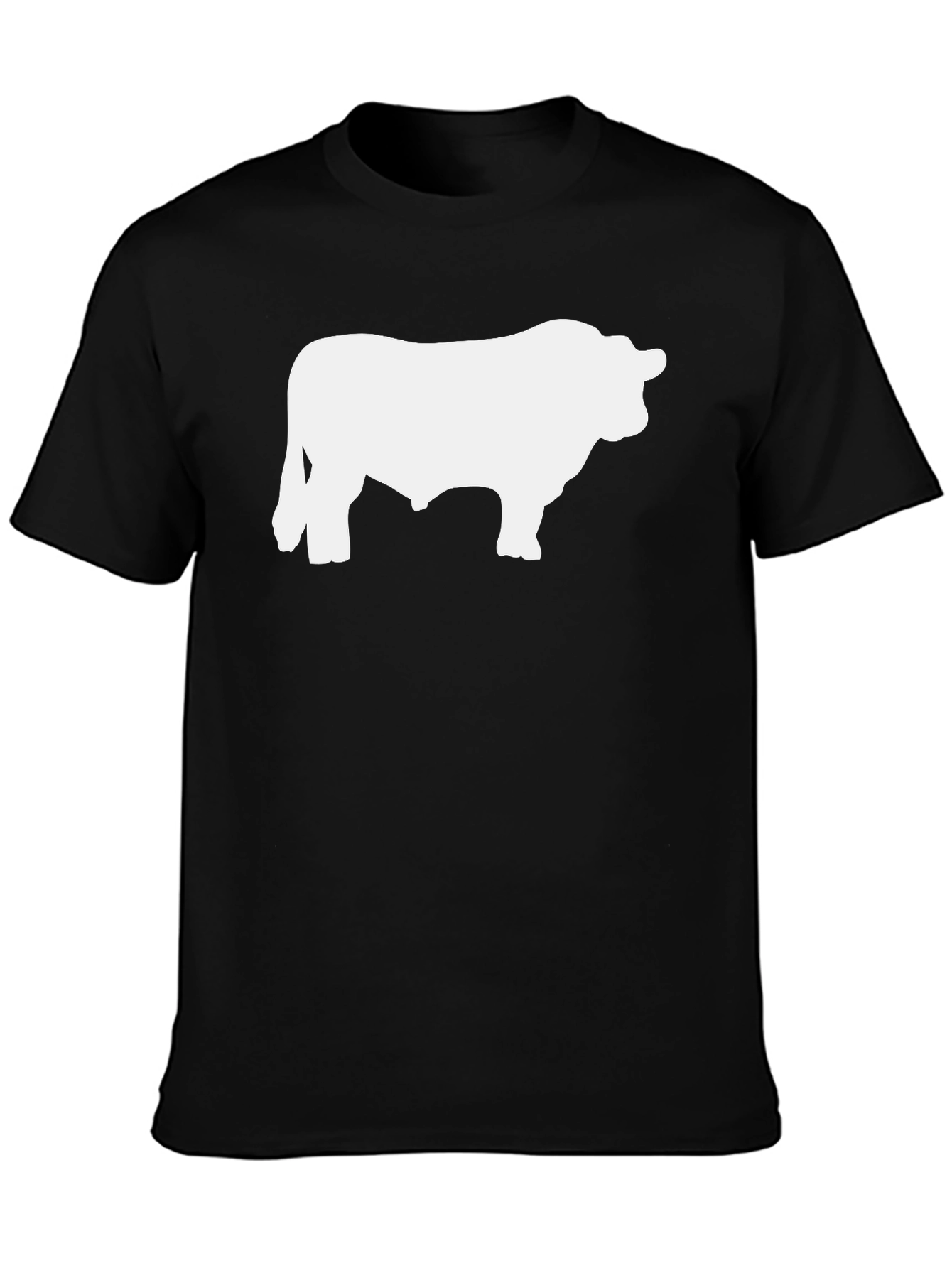 Bull Silhouette Graphic Tee - Black