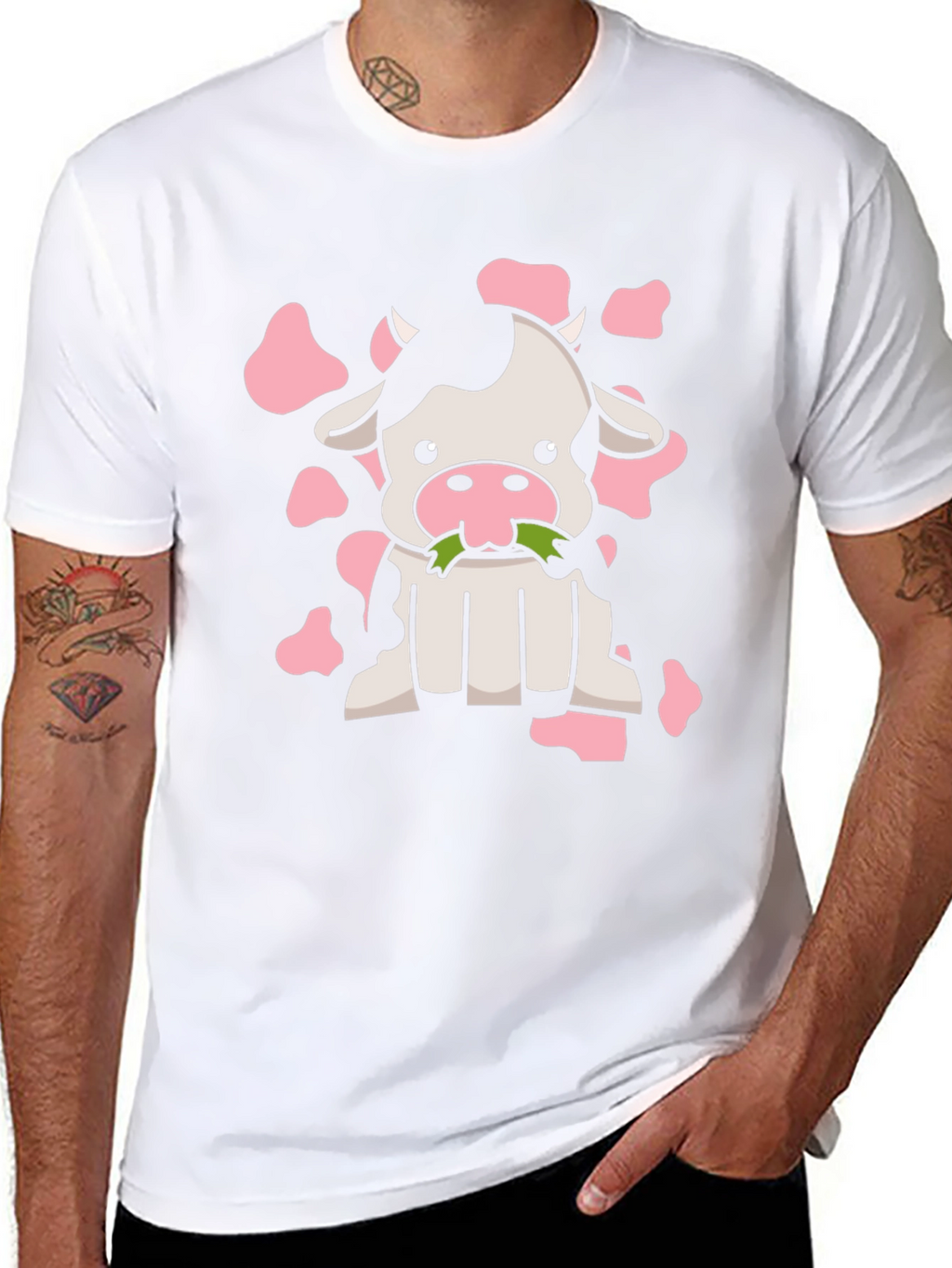 Cow Print Graphic Tee