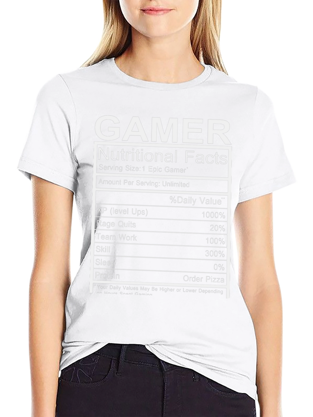Gamer Nutritional Facts T-Shirt - Epic Gamer