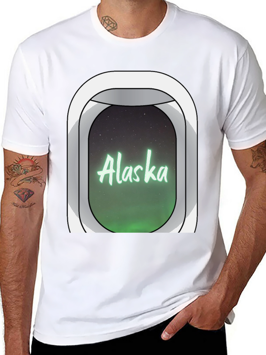 Alaska Airplane Window T-Shirt