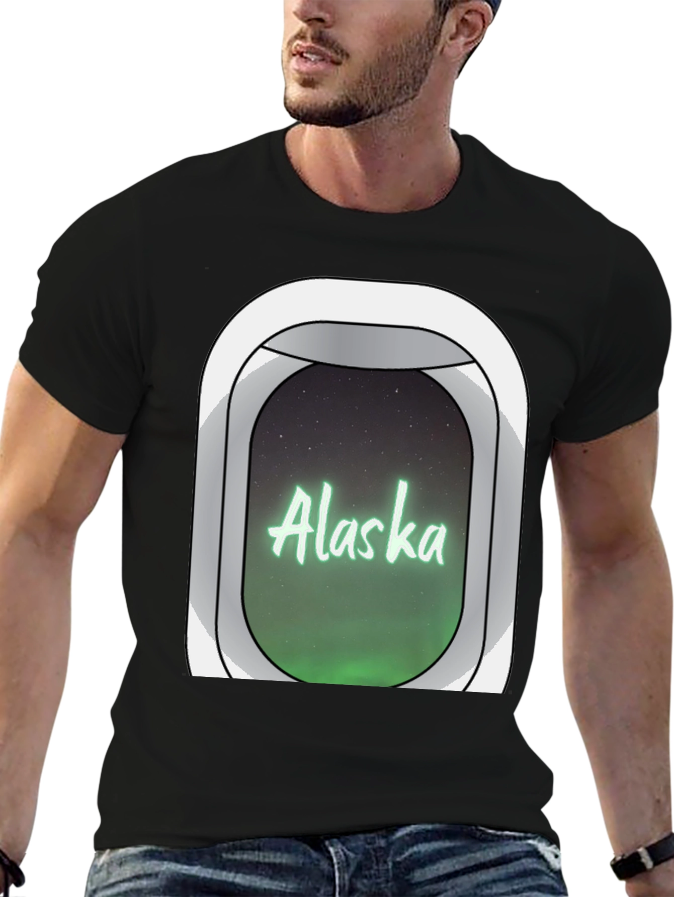 Alaska Airplane Window T-Shirt