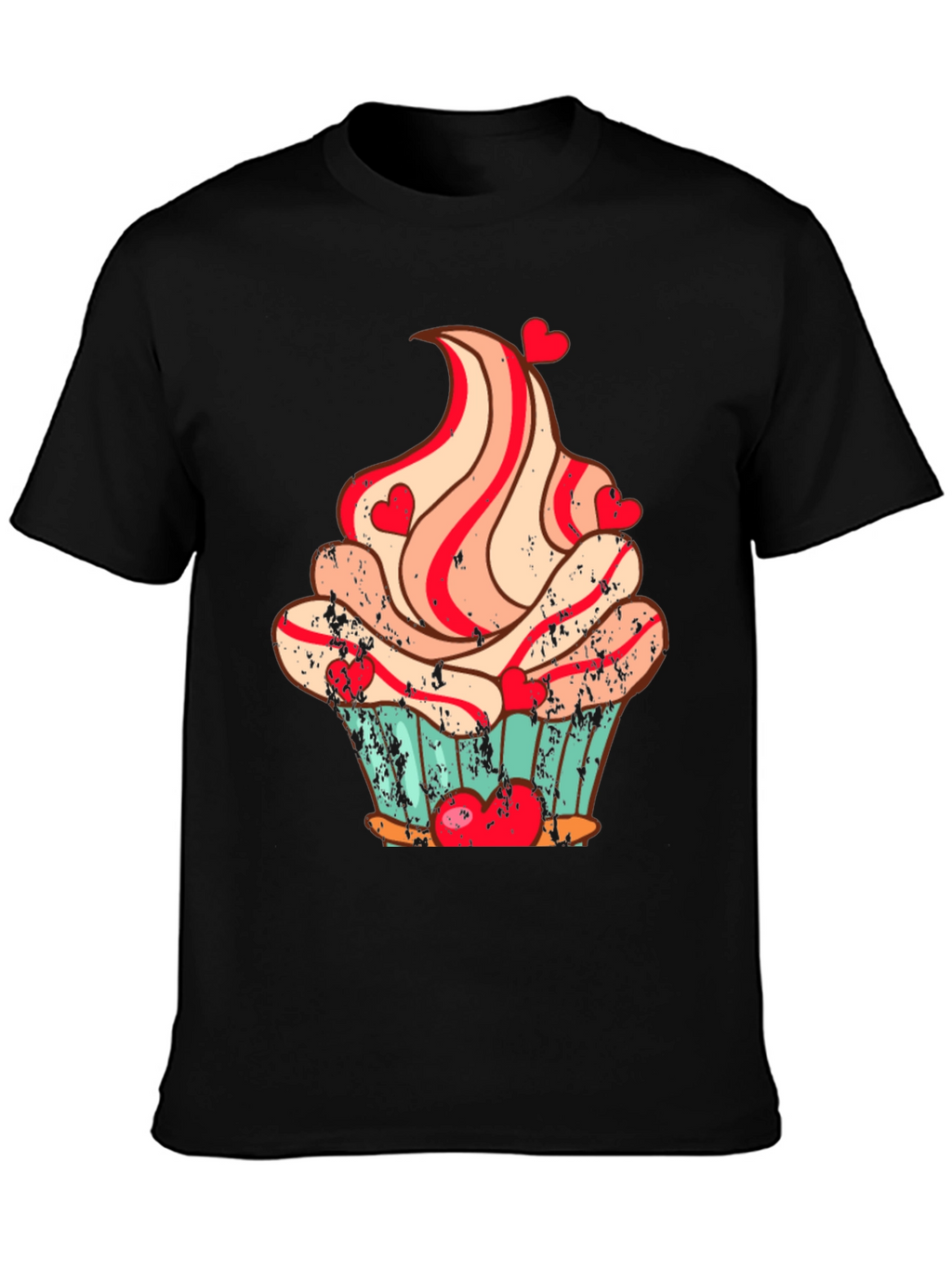 Cupcake Heart Valentines Day T-Shirt