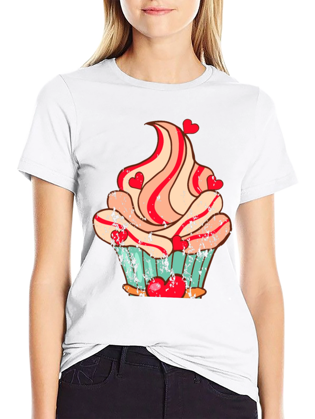 Cupcake Heart Valentines Day T-Shirt