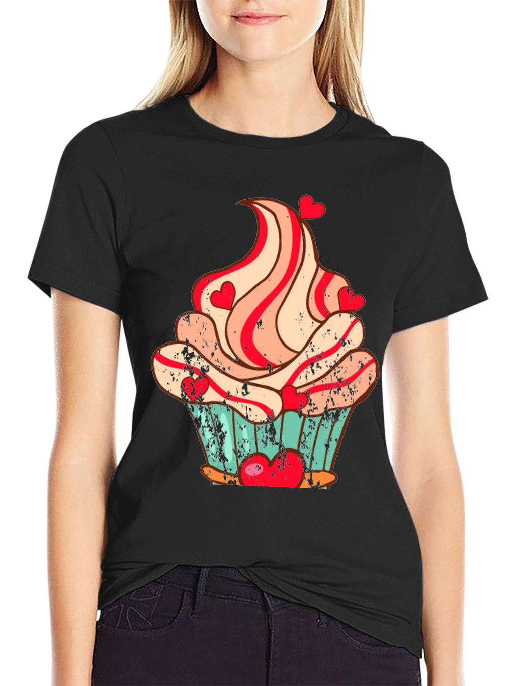 Cupcake Heart Valentines Day T-Shirt
