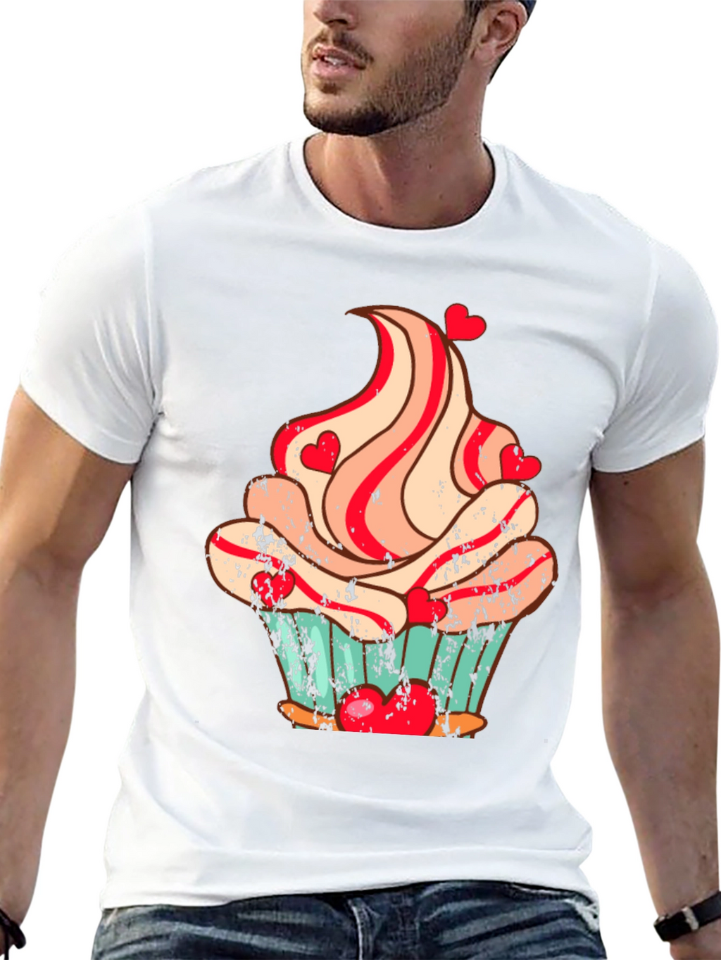 Cupcake Heart Valentines Day T-Shirt