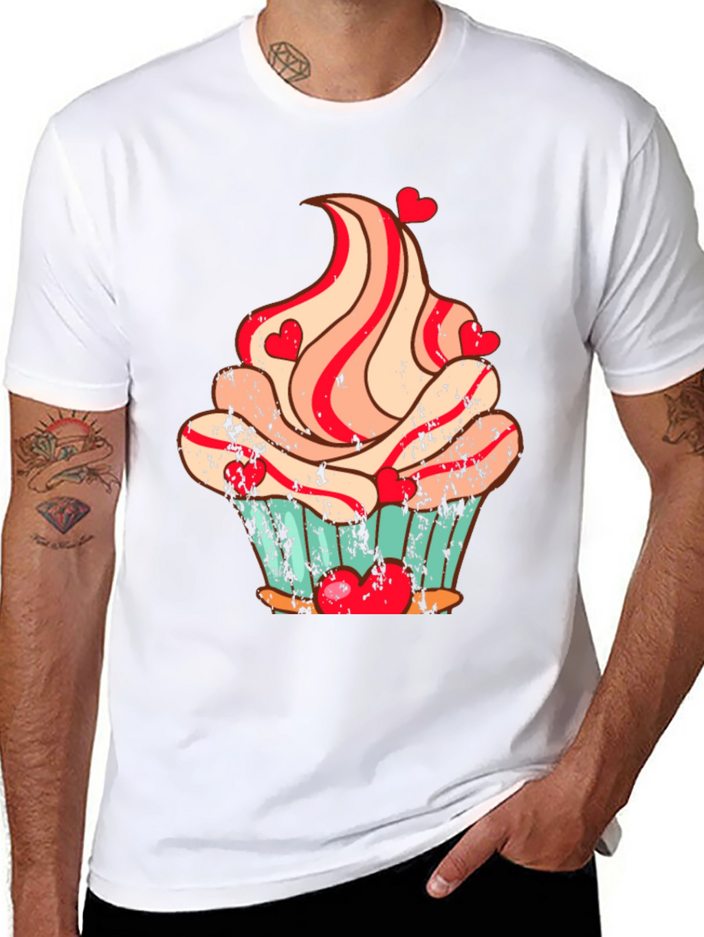 Cupcake Heart Valentines Day T-Shirt
