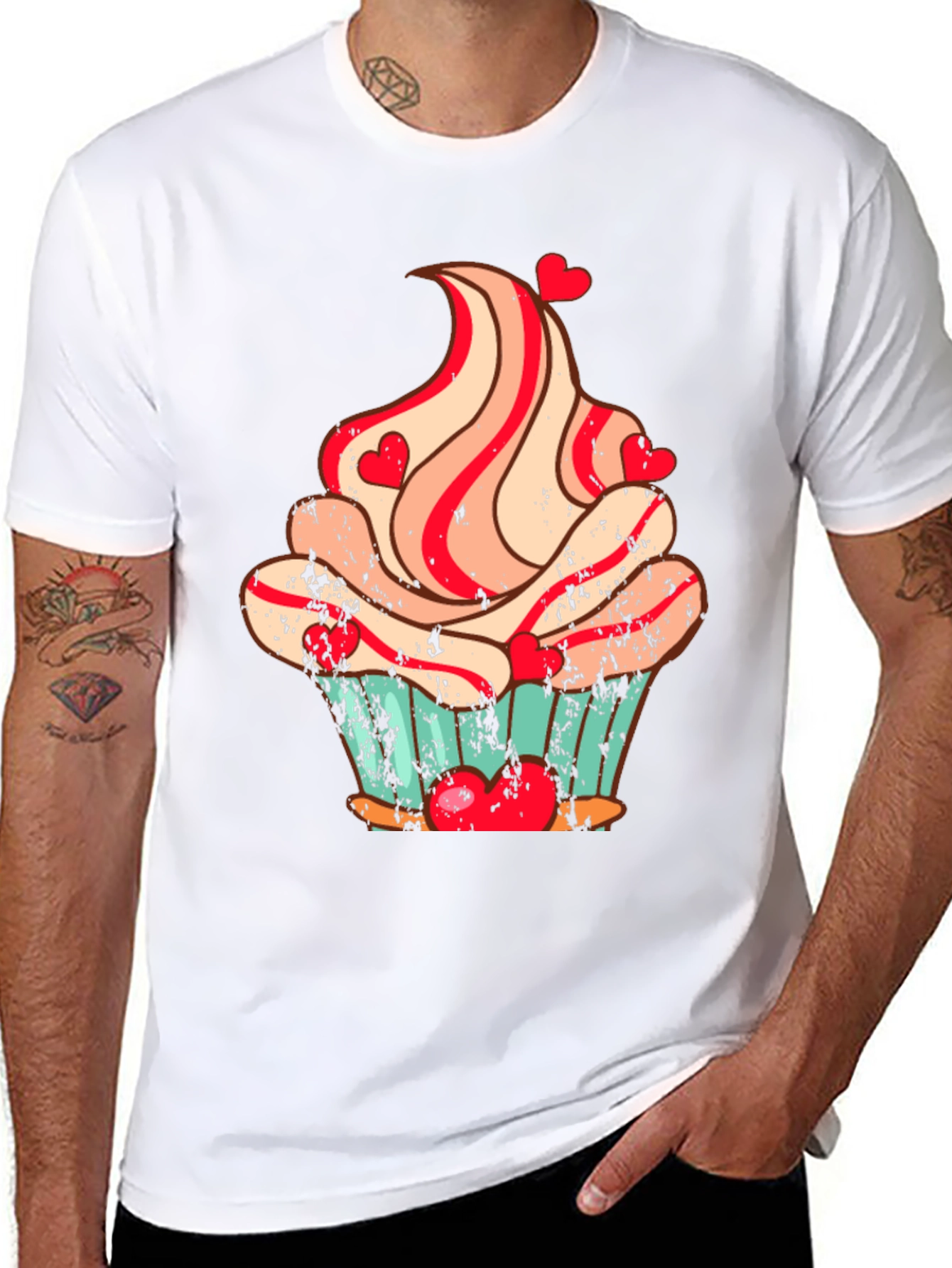 Cupcake Heart Valentines Day T-Shirt