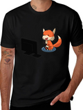Gaming Fox Black T-Shirt