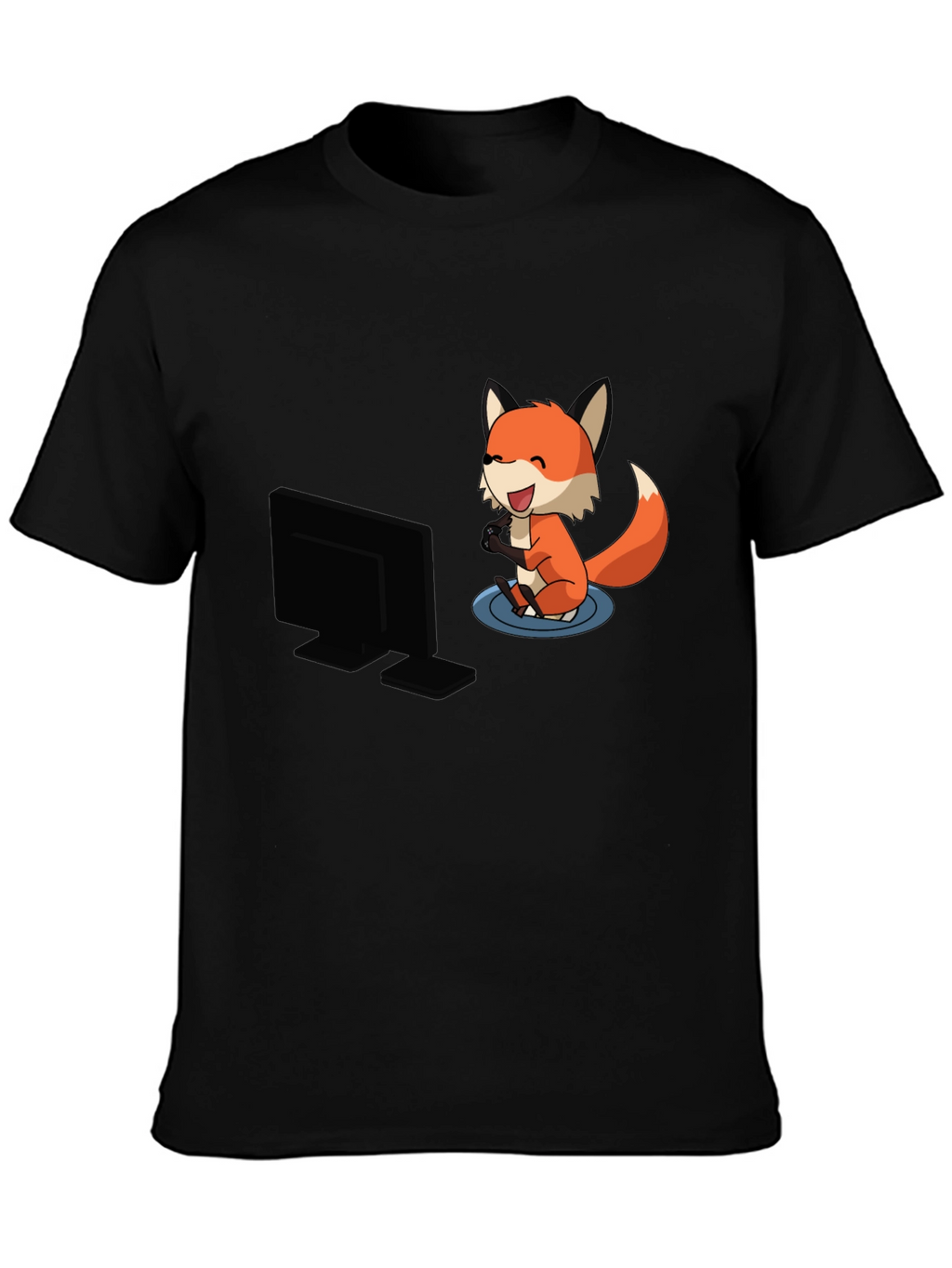 Gaming Fox Black T-Shirt