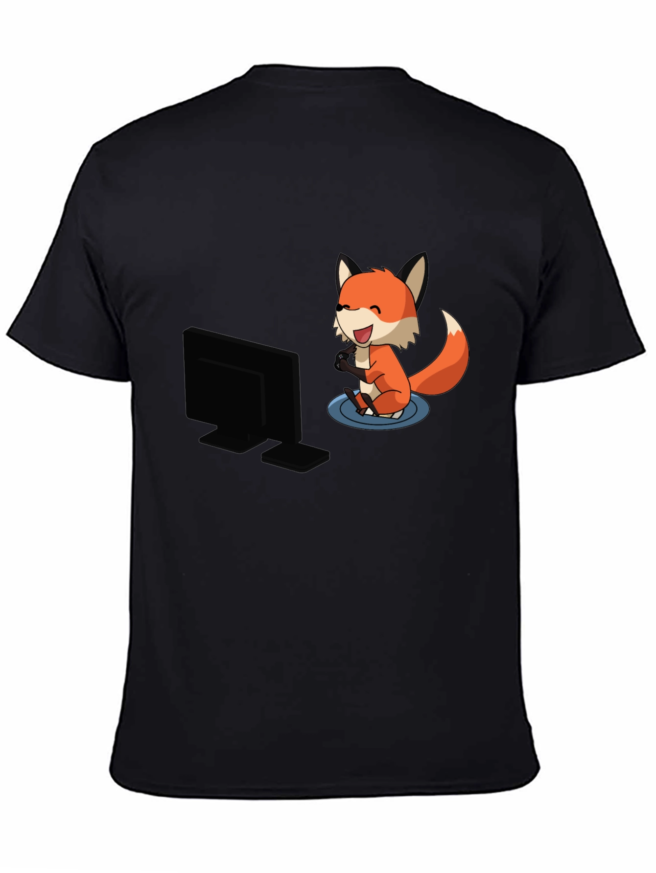 Gaming Fox Black T-Shirt