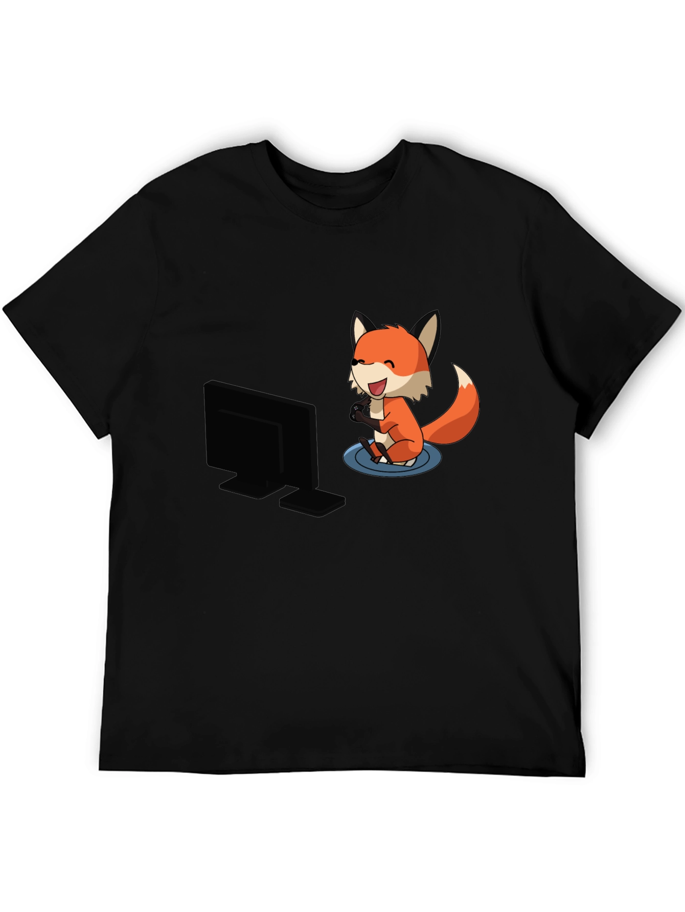 Gaming Fox Black T-Shirt