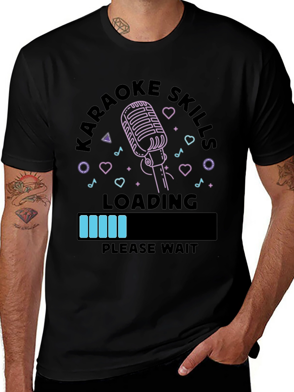 Karaoke Skills Loading Funny Graphic T-Shirt